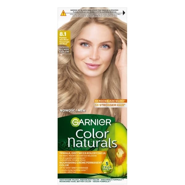 Color Naturals farba do włosów odcień 8.1 Popielaty Jasny Blond