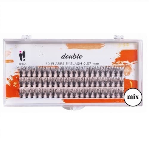 Zestaw Kępek Rzęs Double Knot-Free C-MIX