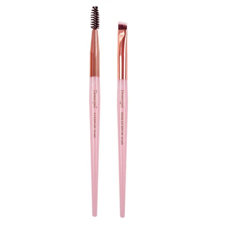 Mineral Pink pędzel do konturowania brwi + szczoteczka do brwi i rzęs