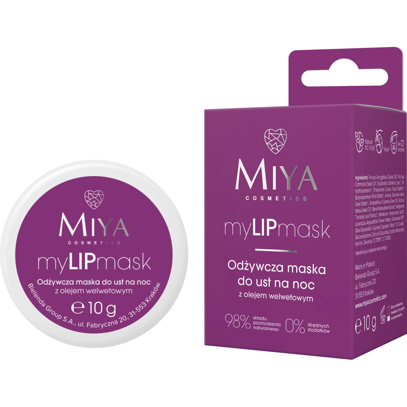 MIYA My Lip Mask Odżywcza Maska do Ust na Noc