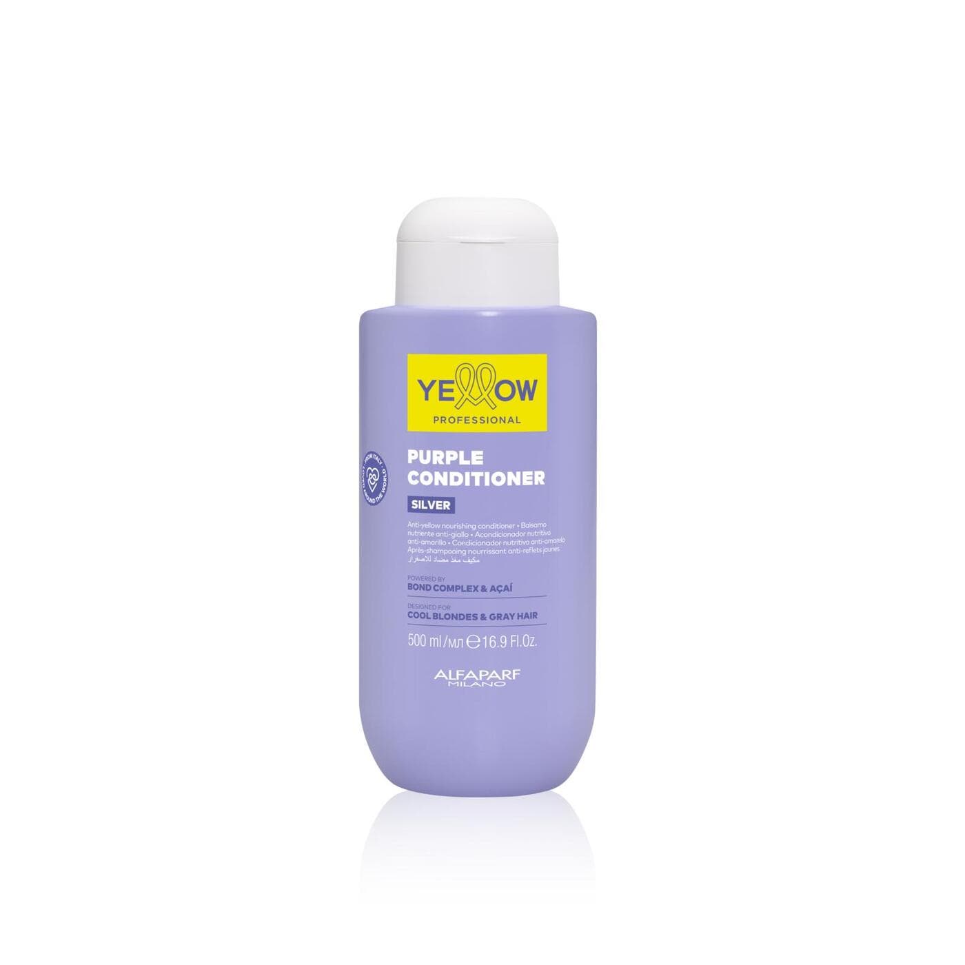 Yellow Silver | Tonująca odżywka do włosów blond neutralizująca żółte refleksy