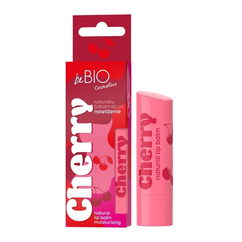 Natural Lip Balm - Naturalny, nawilżający balsam do ust - Wiśnia -