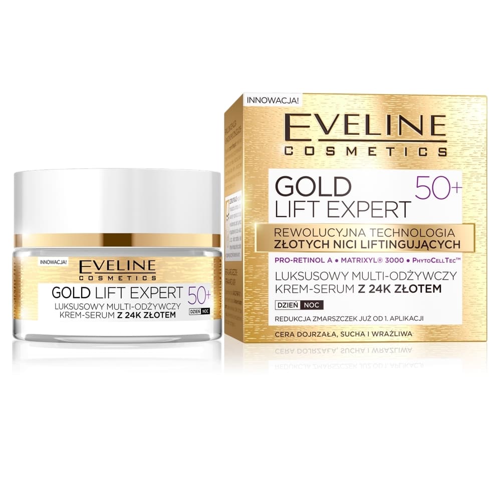 Eveline Gold Lift Expert Luksusowy Multi-odżywczy Krem 50+