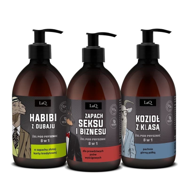 Czyściopak męski zestaw do ciała, Habibi z Dubaju/Zapach seksu i biznesu/Kozioł z klasą