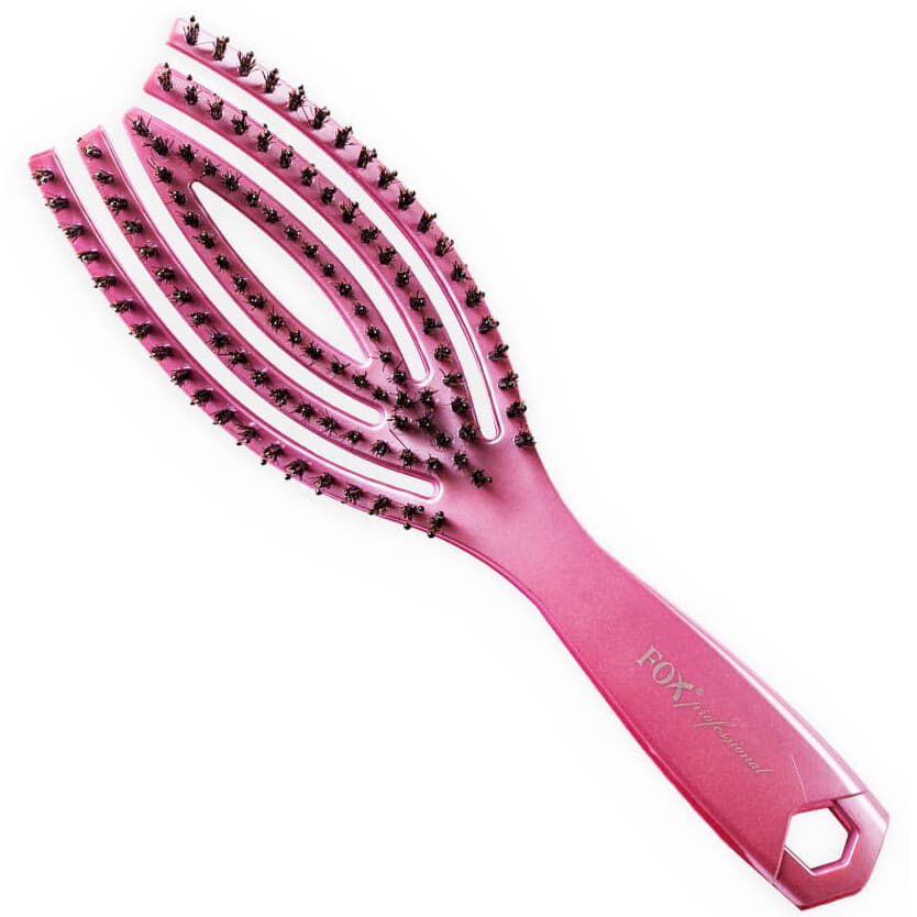 Flex Brush Nylon&Boar Rose Violet Mat, szczotka do włosów