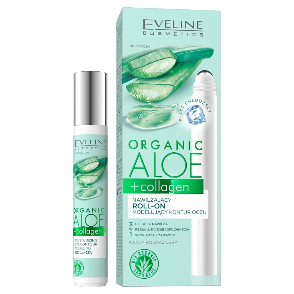 Organic Aloe+Collagen Moisturizing Roll On Eye Contour roll-on o działaniu nawilżającym