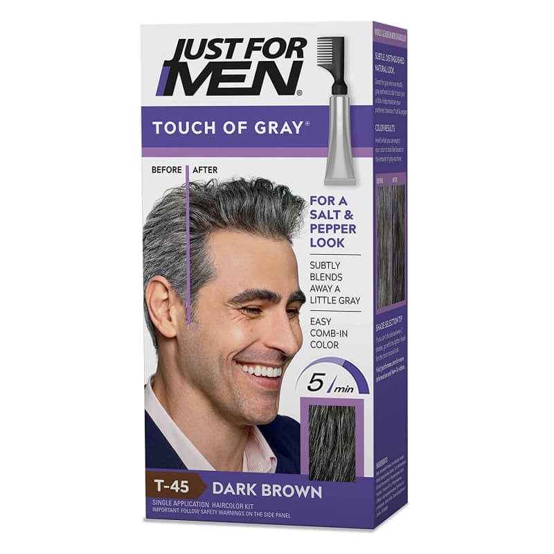 For Men, odsiwiacz Touch of Grey, ciemny brąz T-45