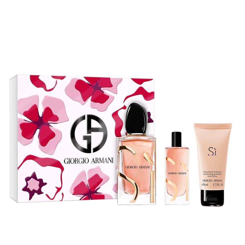 Giorgio Armani Si Intense zestaw woda perfumowana spray + balsam do ciała + woda perfumowana spray (W)