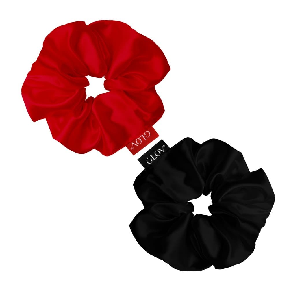 Satin Scrunchies satynowe gumki do włosów S Wine/Black