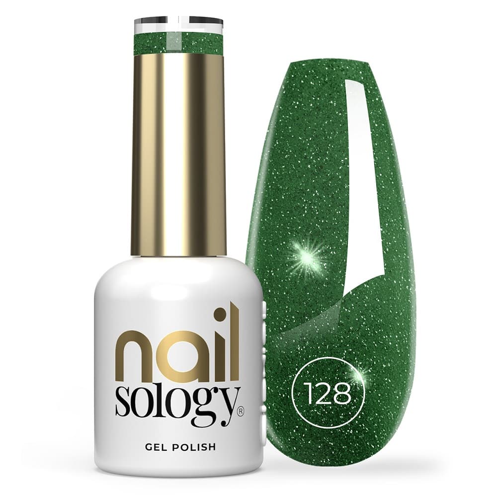 Nailsology lakier hybrydowy z brokatem 128 Green Twilight