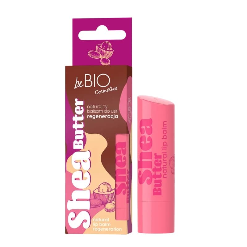 Natural Lip Balm - Naturalny regenerujący balsam do ust - Masło Shea -