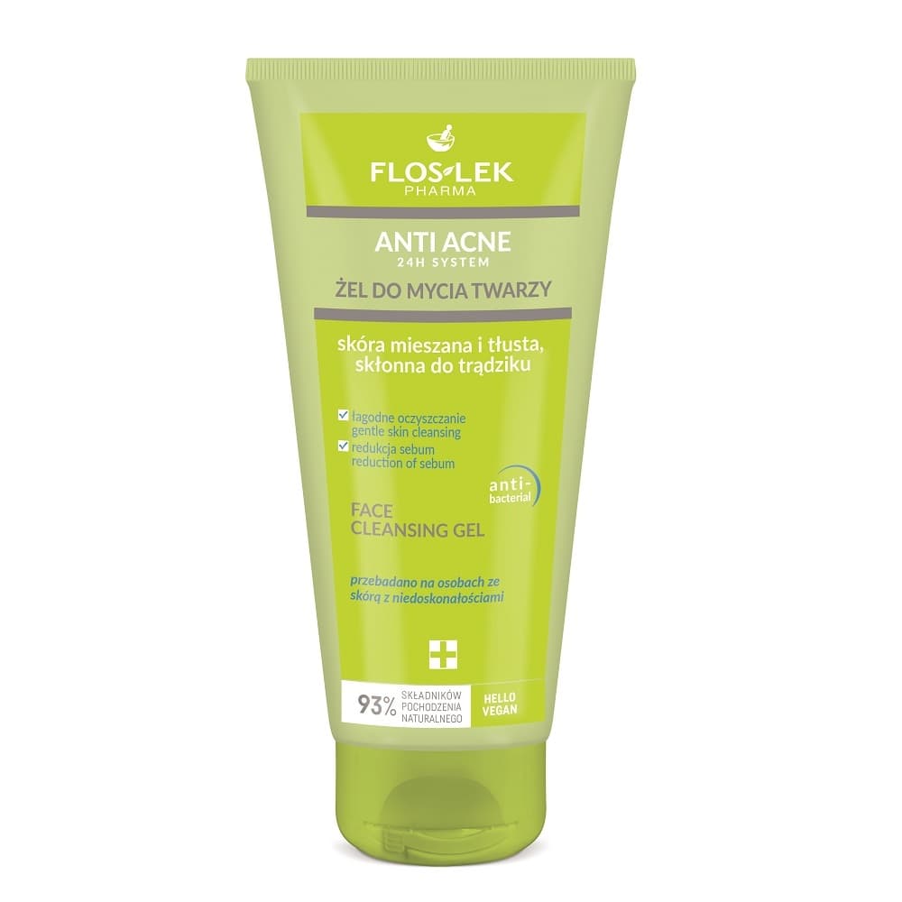FLOSLEK Anti Acne 24H System Żel do mycia twarzy