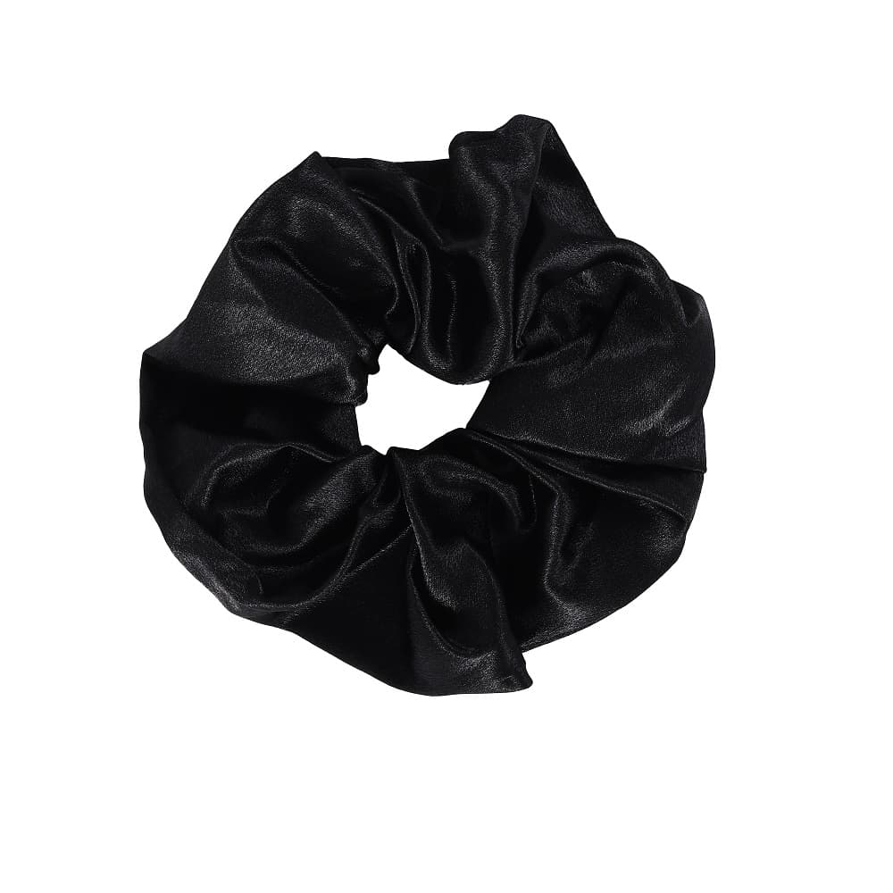 Lilu Scrunchie Satynowa gumka do włosów - Black