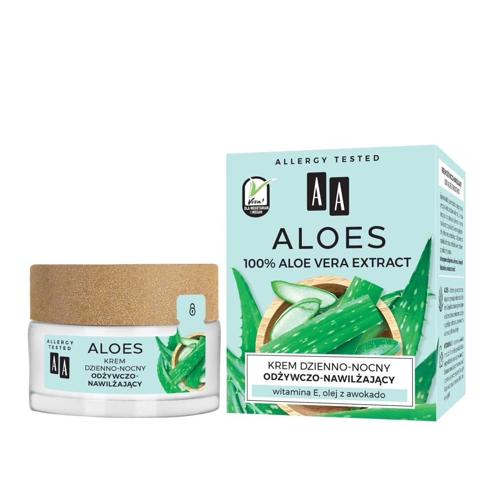 AA Aloes 100% Aloe Vera Extract krem dzienno-nocny odżywczo-nawilżający