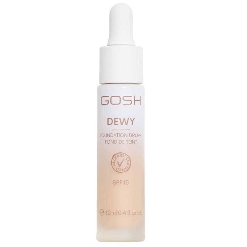 Gosh Dewy Foundation Drops, rozświetlający podkład w kroplach, 004 Fair