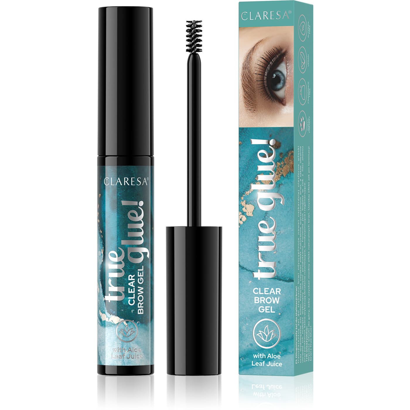 TRUE GLUE! - CLEAR BROW GEL - Długotrwały żel do stylizacji brwi -