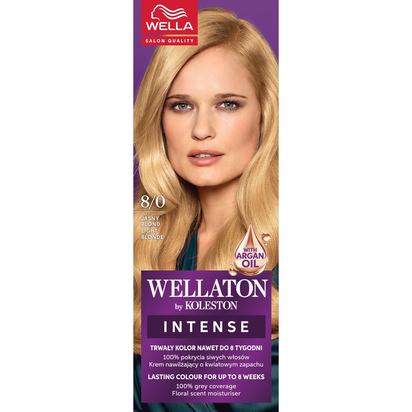 Wellaton by Koleston, farba do włosów, Jasny Blond, 8/0