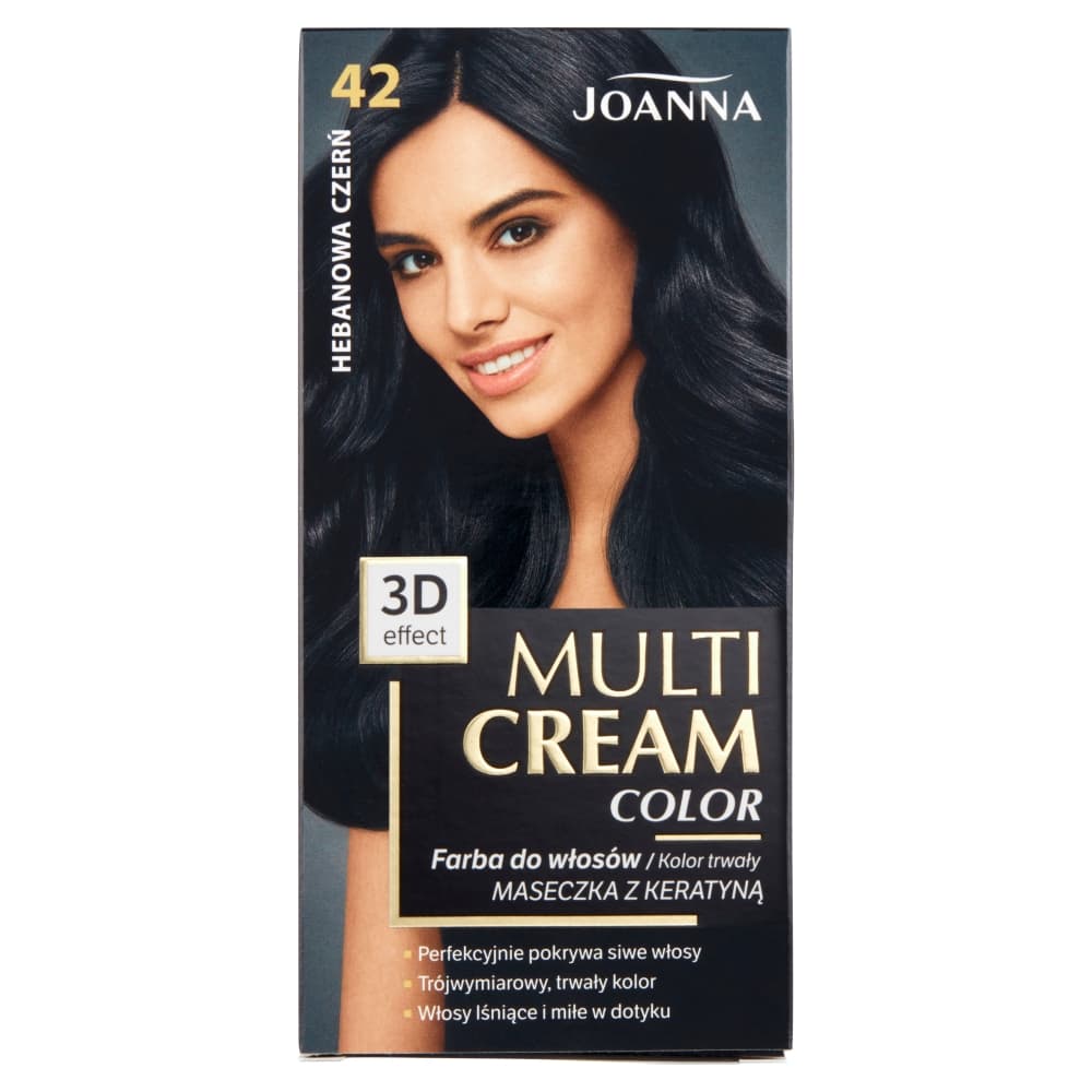 Multi Cream Color Farba do włosów, 42 Hebanowa Czerń