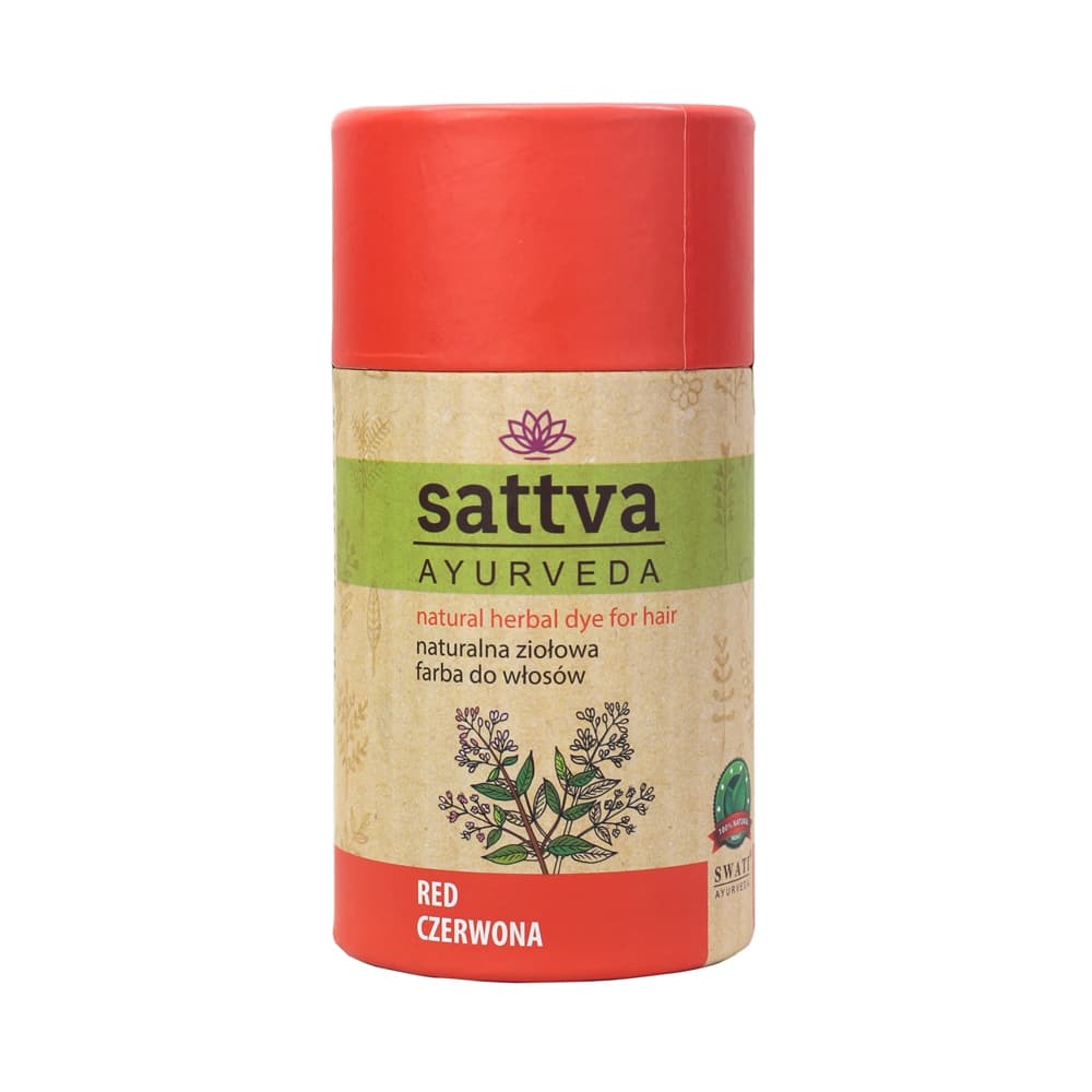 Sattva Natural Herbal Dye for Hair naturalna ziołowa farba do włosów Pure Red