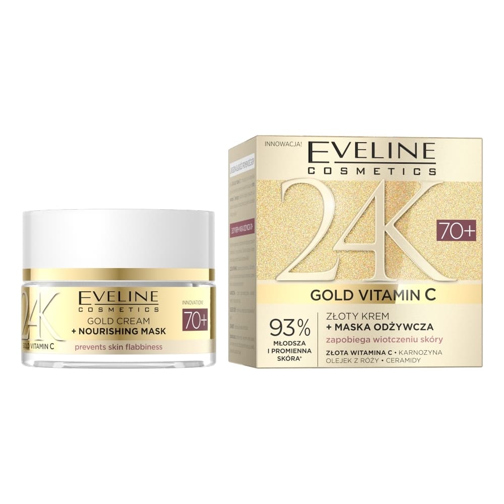 Eveline 24K Gold Vitamin C Krem do twarzy, 70+, 50,ml