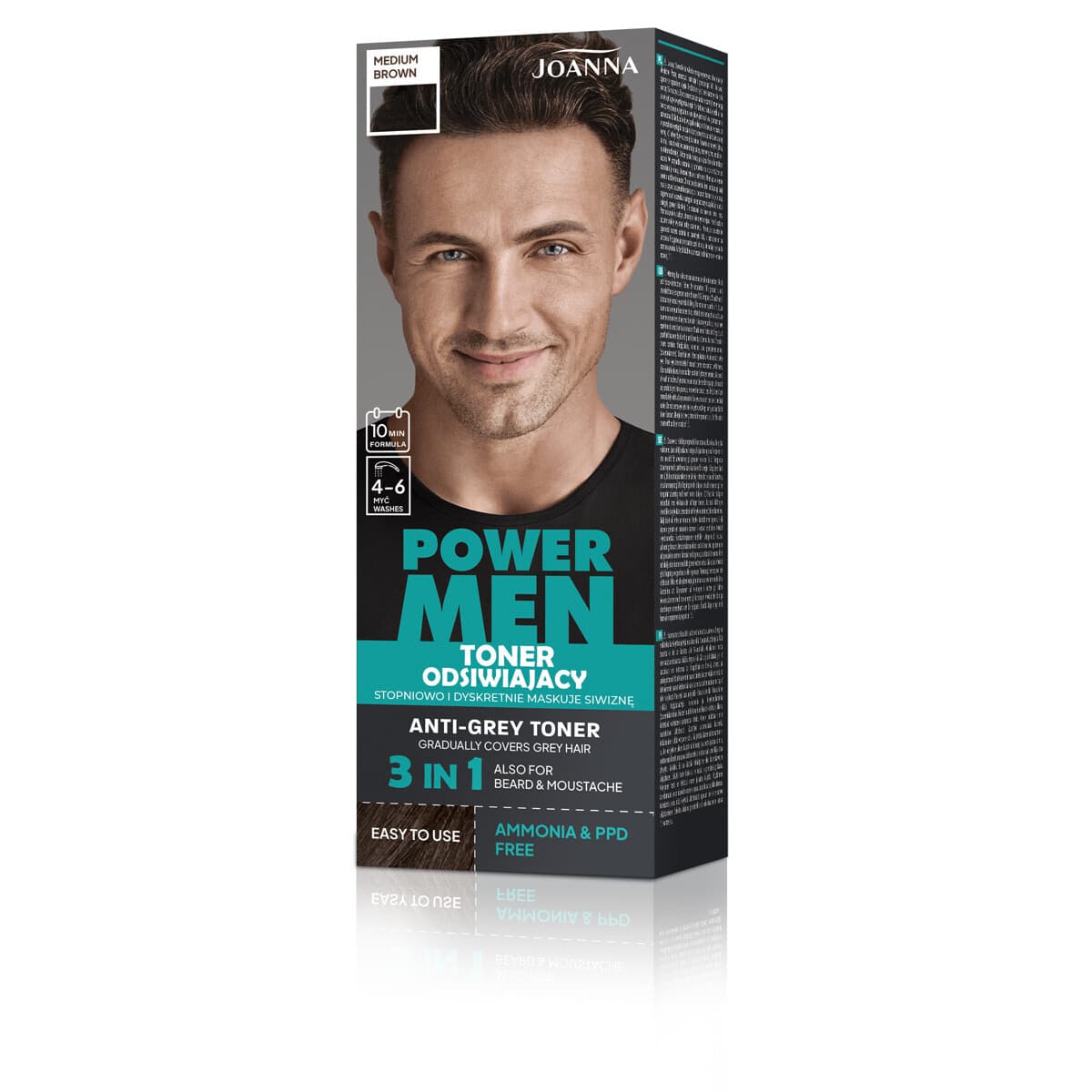 Power Men Odsiwiający Toner Do Włosów Dla Mężczyzn 03 Medium Brown