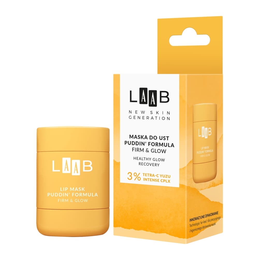 LAAB - Puddin' Formula Firm & Glow Healthy Glow Recovery - Maska do ust - Tetra-C Yuzu -