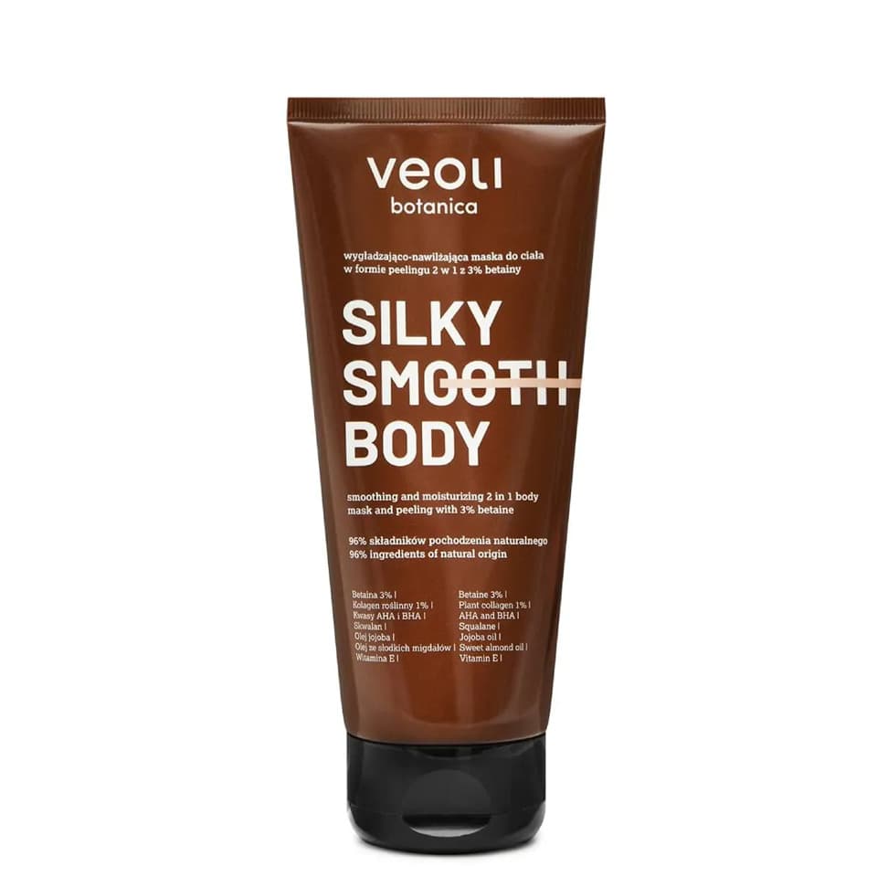 Silky Smooth Body wygł.-nawilż. Maska do ciała w formie peelingu 2w1 z 3% betainy 180