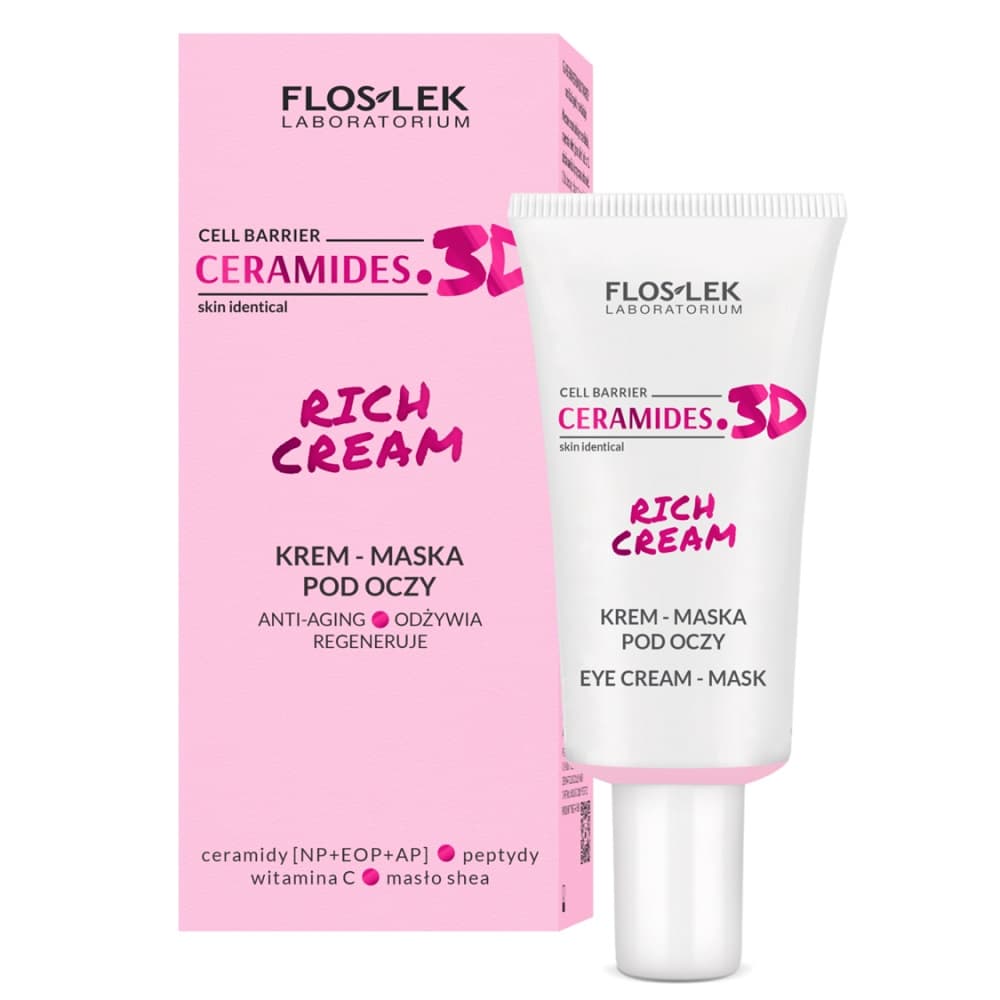 Flos-Lek Ceramides 3D Rich Cream, krem-maska pod oczy