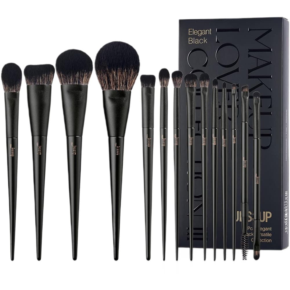Matte Black Versatile Brush Collection zestaw pędzli do makijażu T336