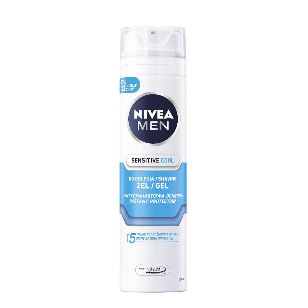 Men - Sensitive Cool - Instant Protection Shaving Gel - Żel do golenia - natychmiastowa ochrona -