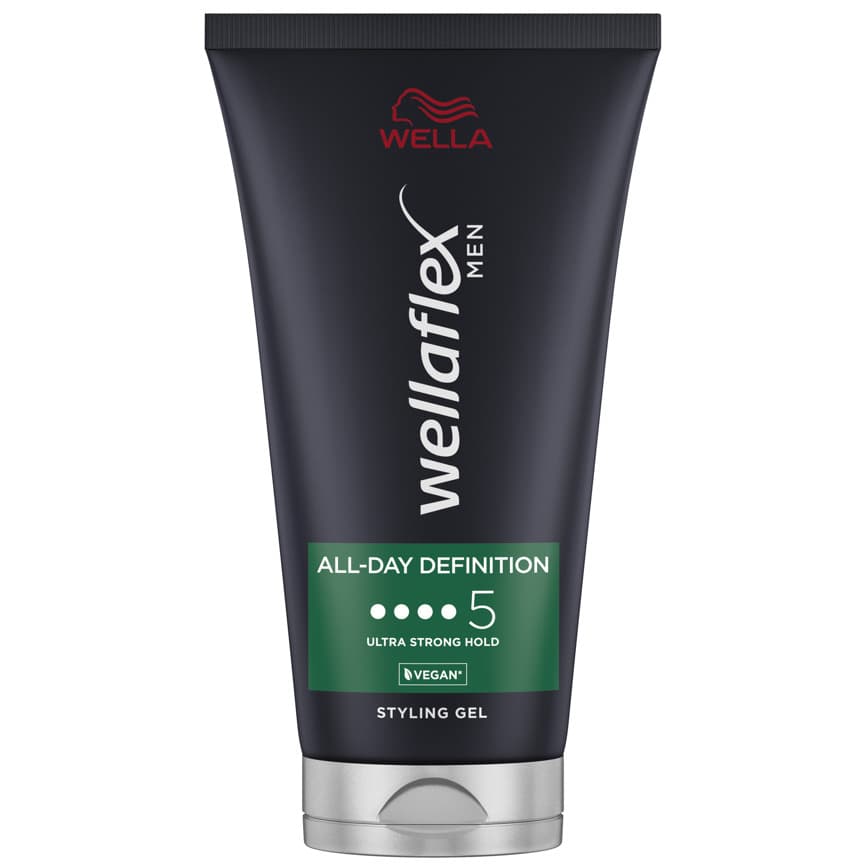 Wellaflex Men, All-Day Definition Gel, żel do włosów, Ultra-Strong Hold