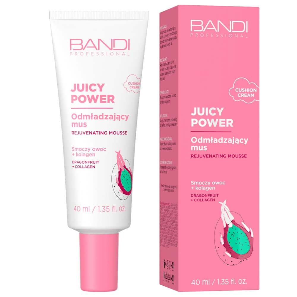 Juicy Power, odmładzający mus do twarzy, smoczy owoc + kolagen