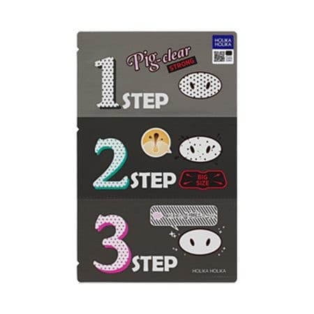 Holika, 3-Step, Maska oczyszczająca na nos Pig-Clear Strong