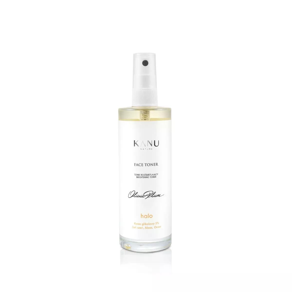 Face Toner, rozświetlająca esencja tonizująca z kwasem glikolowym, halo