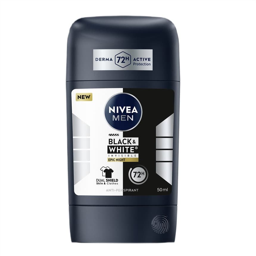 Men Black& White Invisible Epic Night antyperspirant w sztyfcie (M)