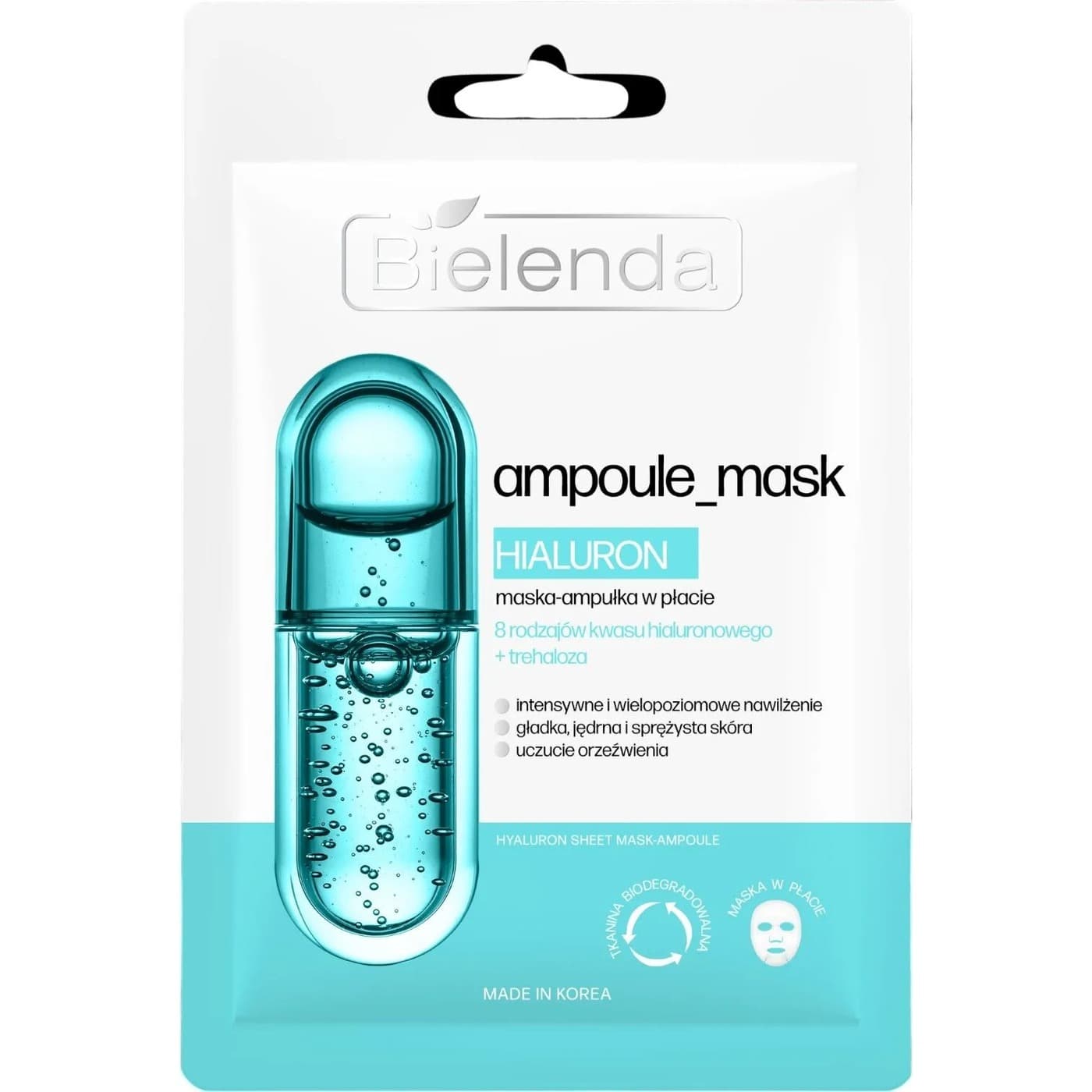 Ampoule Mask Kwas Hialuronowy, Maska-ampułka w płacie