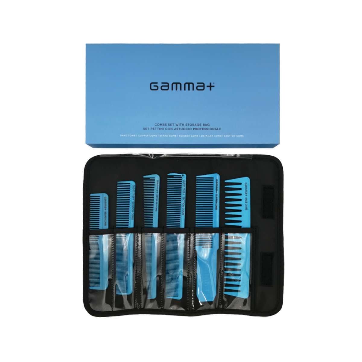 Piu Combs Set, zestaw grzebieni, niebieskie