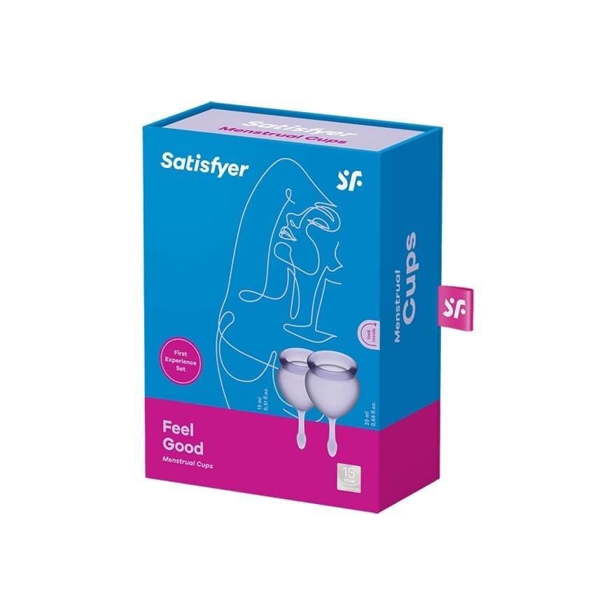 Feel Good Menstrual Cup zestaw kubeczków menstruacyjnych + Lila