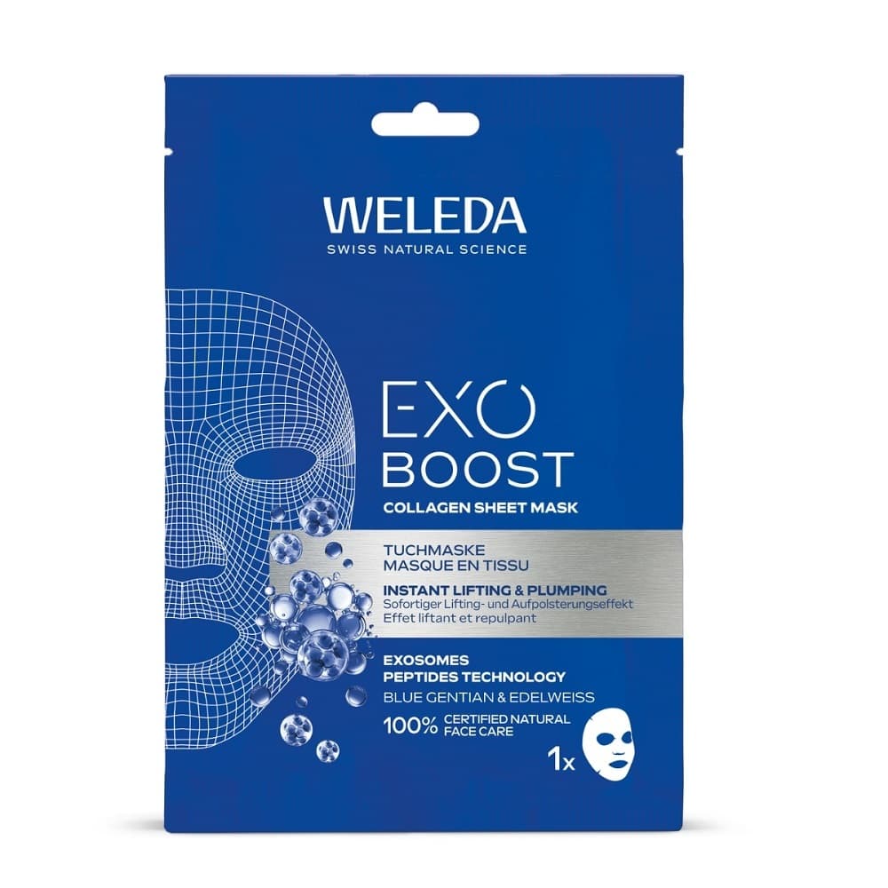 Exo Boost Kolagenowa maseczka w płachcie z goryczką letnią i szarotką alpejską