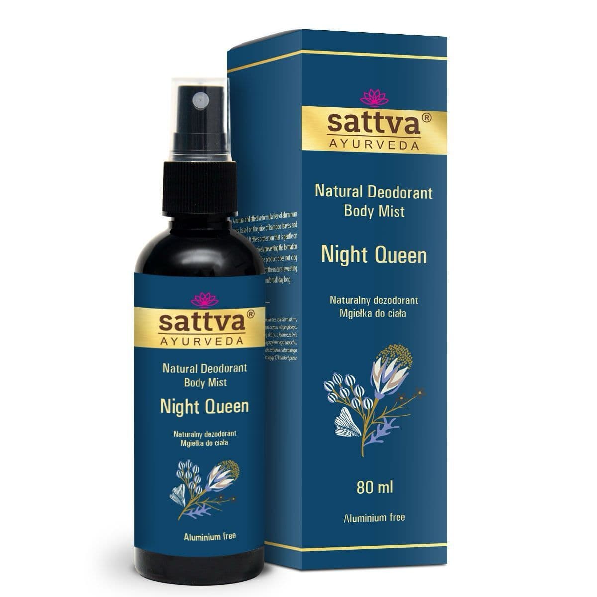Sattva Natural Deodorant Body Mist naturalny dezodorant w formie mgiełki do ciała Night Queen
