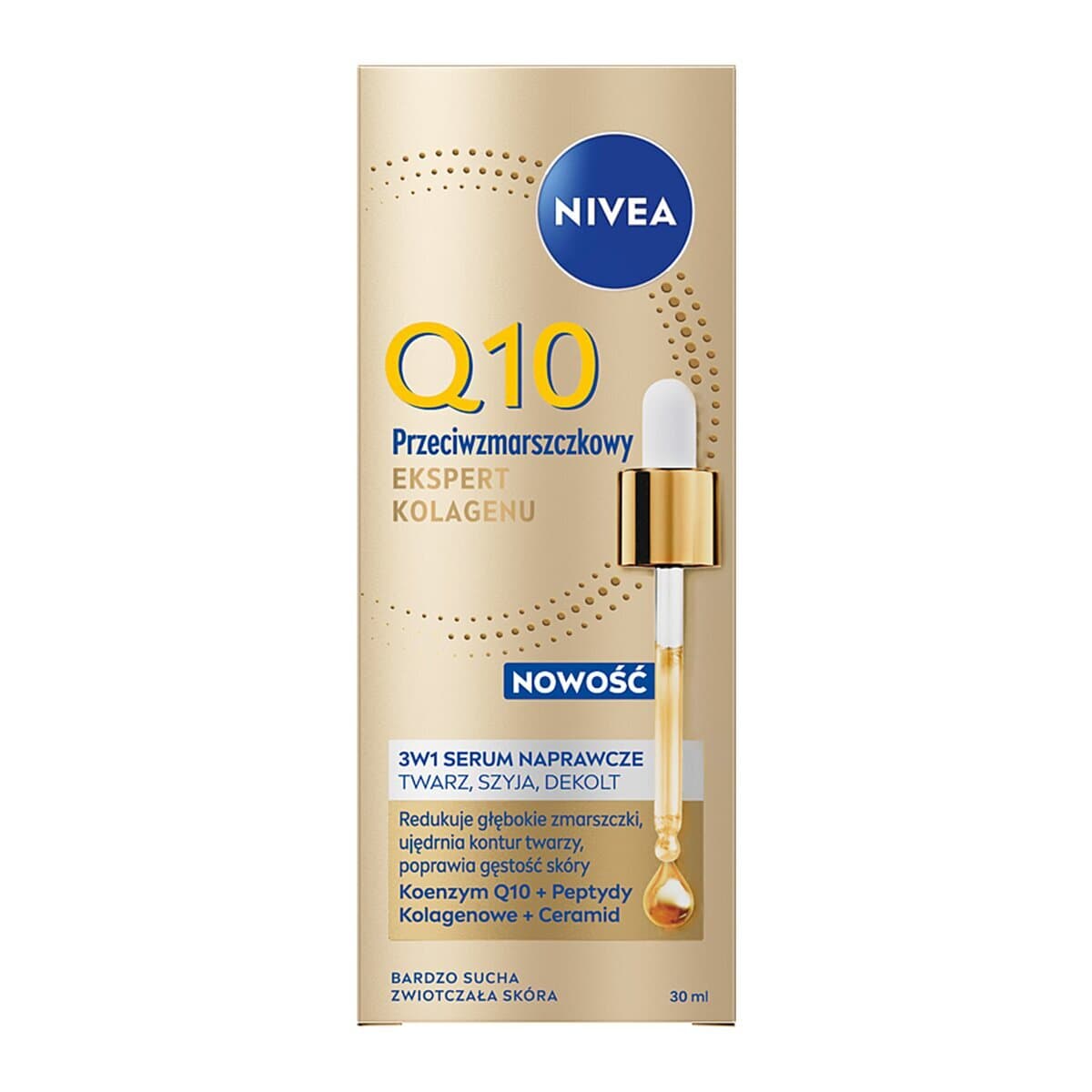 Q10 Przeciwzmarszczkowy Ekspert Kolagenu serum naprawcze 3w1