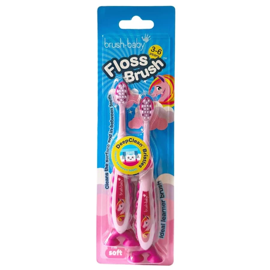 Baby FlossBrush miękka szczoteczka do zębów dla dzieci 3-6 lat