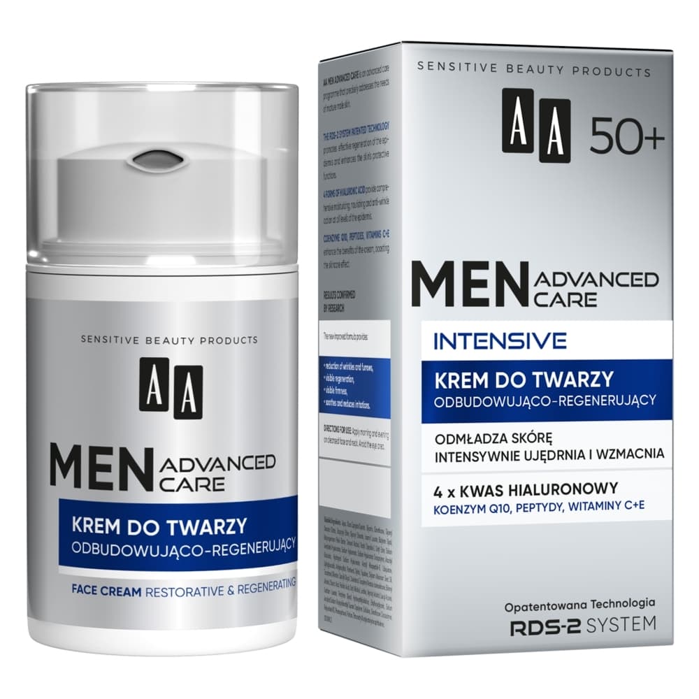 AA Men Advanced Care Intensive 50+ krem do twarzy odbudowująco-regenerujący