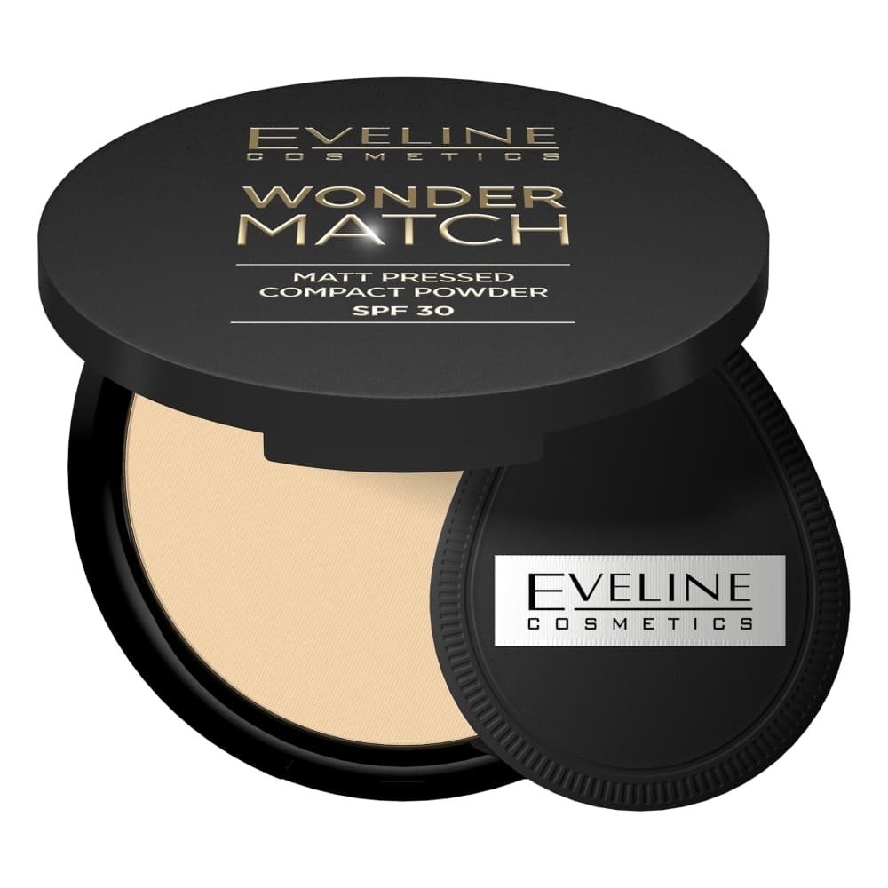 Eveline Wonder Match Matowy puder prasowany z filtrem ochronnym SPF 30 - 02