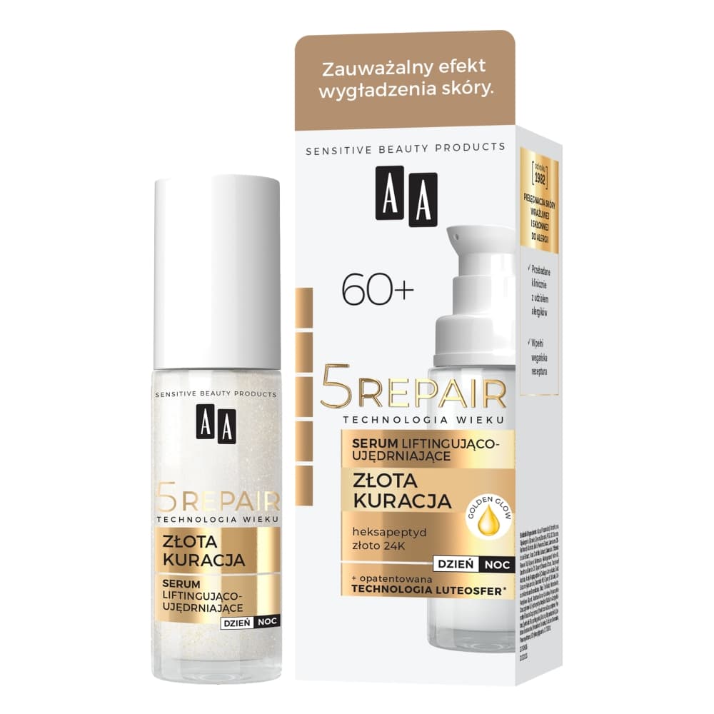 5 REPAIR - 60+ Technologia Wieku - Złota Kuracja - Serum liftingująco-ujędrniające - Dzień/Noc -