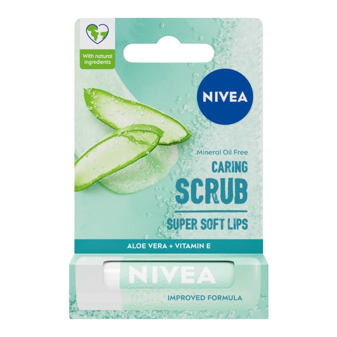 Caring Scrub - Pielęgnujący peeling do ust - Aloes + Witamina E -