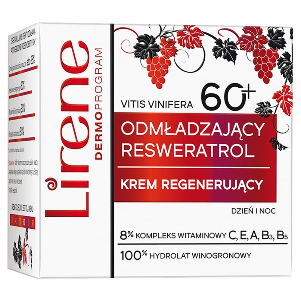 Odmładzający Resweratrol 60+ - Regenerujący krem do twarzy - Dzień/Noc -