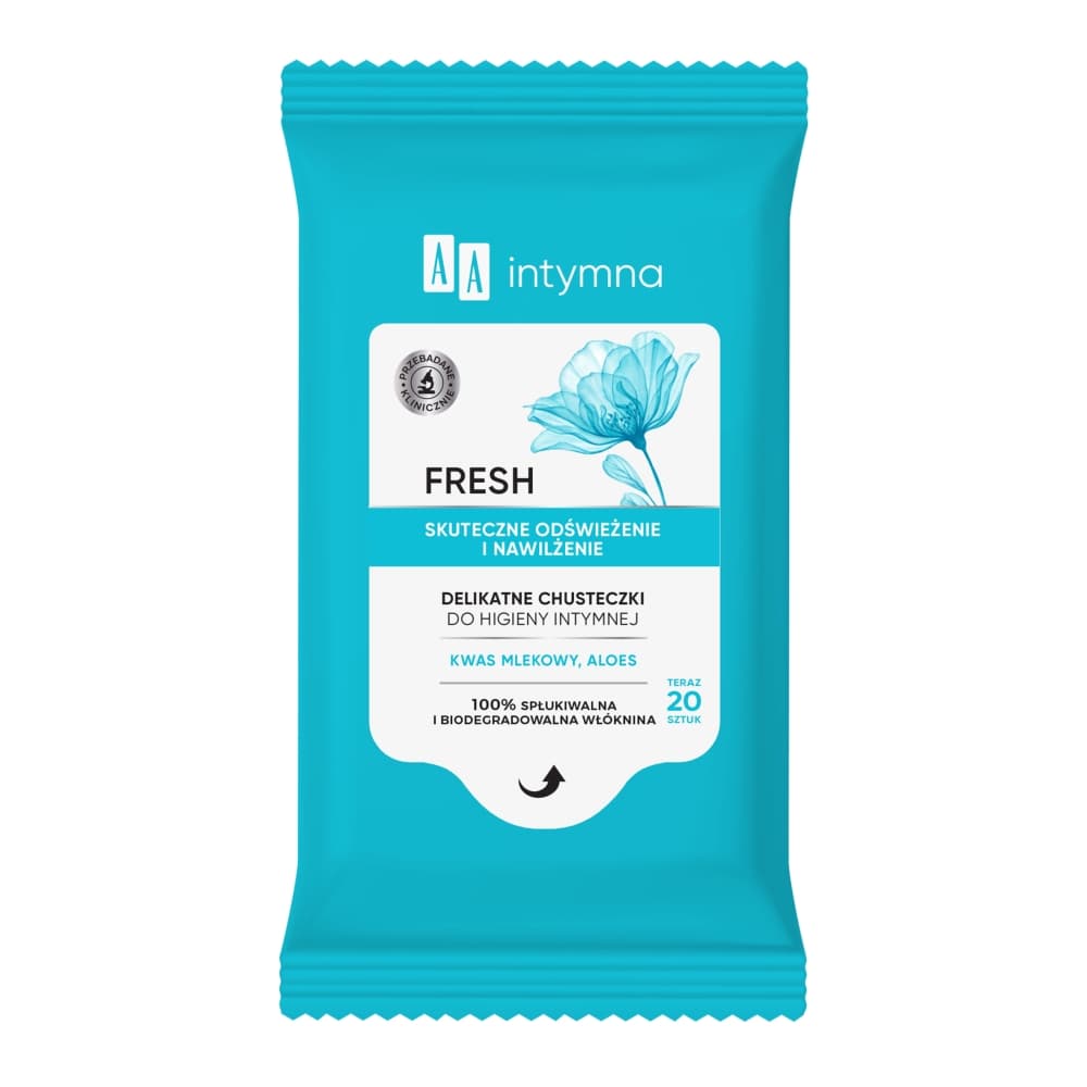 Intymna - Delikatne chusteczki do higieny intymnej - Fresh -