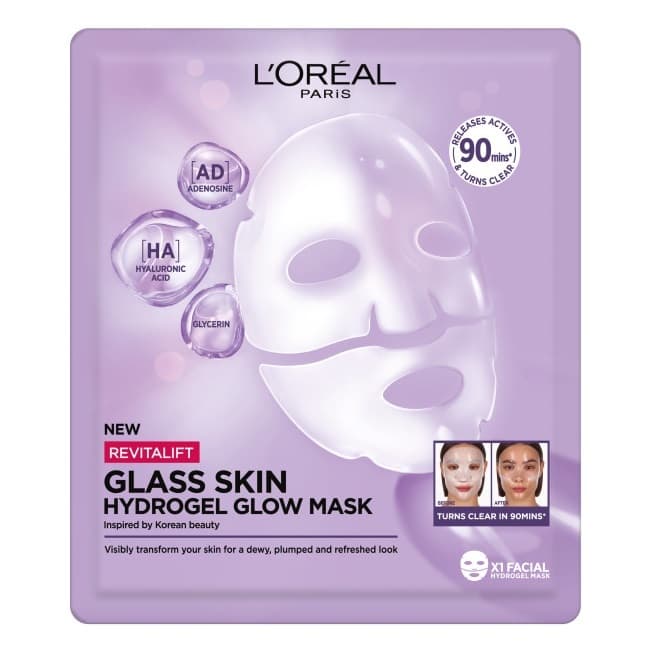 Paris Revitalift Filler Glass Skin Rozświetlająco-nawilżająca maska hydrożelowa