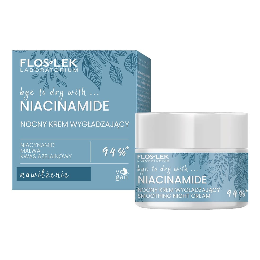 Flos-Lek Bye to Dry with Niacinamide, nocny krem wygładzający